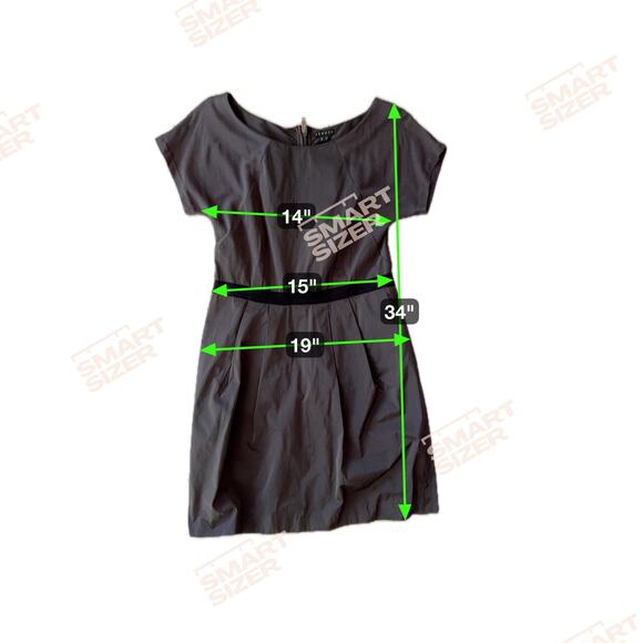 Theory Joena Mini Notorious Contrast Pockets Round Neck Sheath Dress Women's 8 - Picture 13 of 13
